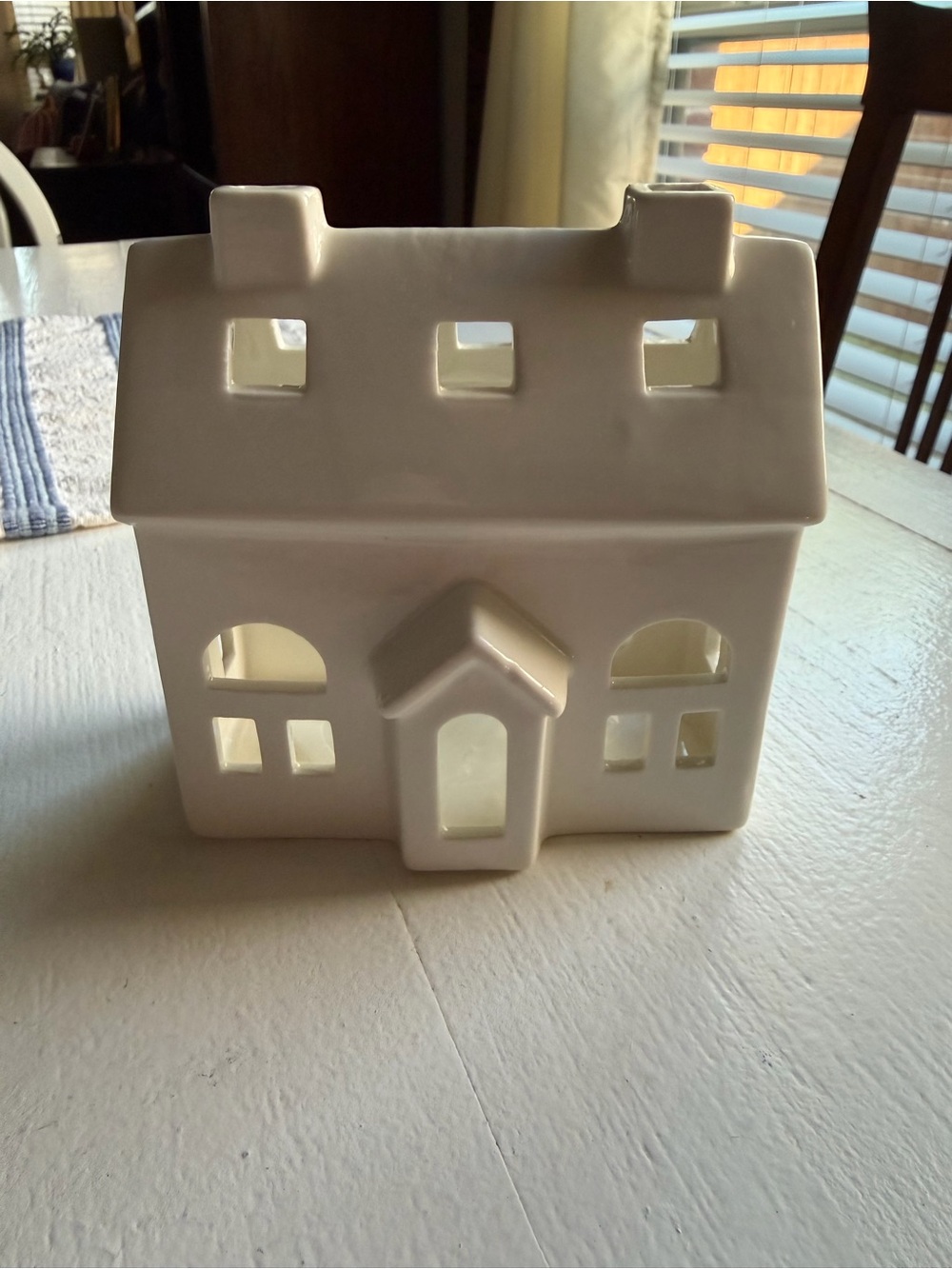 White Ceramic House Décor Accent - Home Art Ceramic